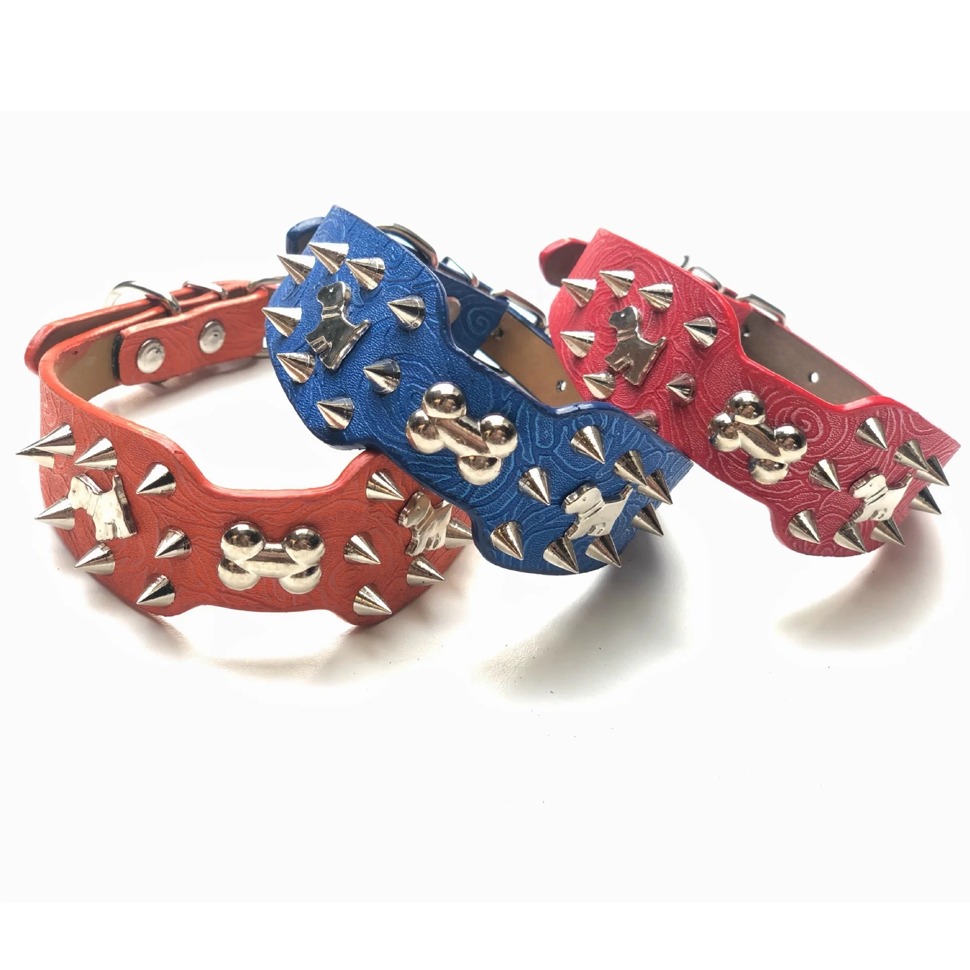 

Personalized fancy plain cat pet collar rivet chain for dog
