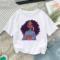 

Wholesale Design Your Own Plus Size African Girls Custom Print Plain White T Shirt