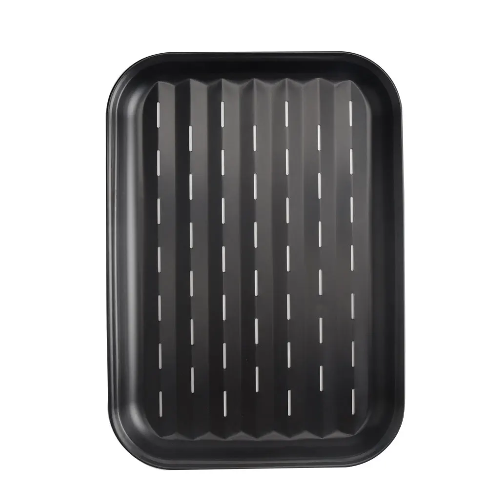 

Amazon Hot Sell Rectangular Perforated Baking Pan Non - stick Cake Baking Pan, Black