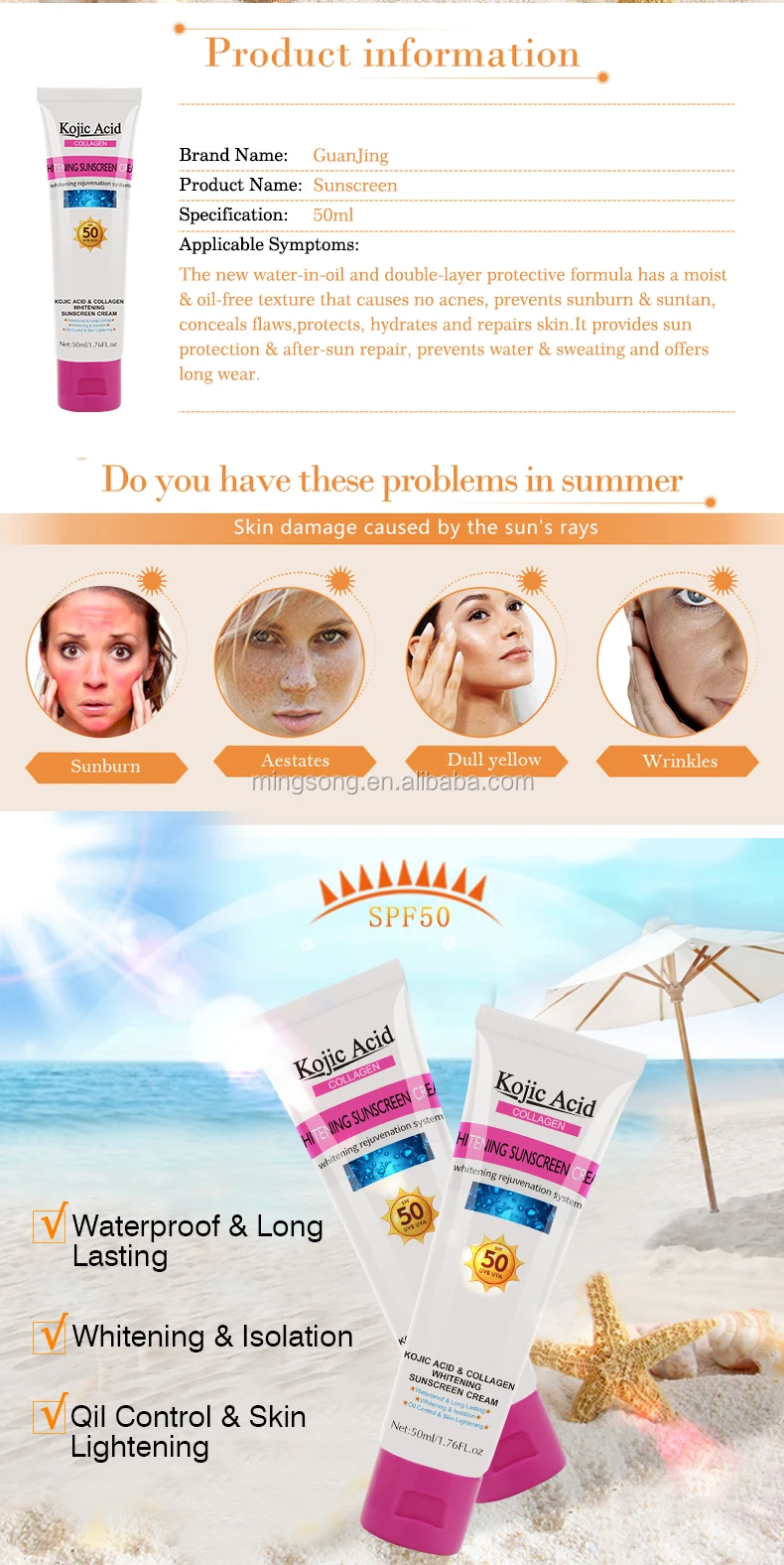 kojic sunblock for face