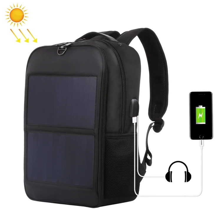 

Factory OEM HAWEEL 14W 5V/2.1A Solar Panel Power Backpack Laptop Bag Laptop Backpacks with USB Charging Port