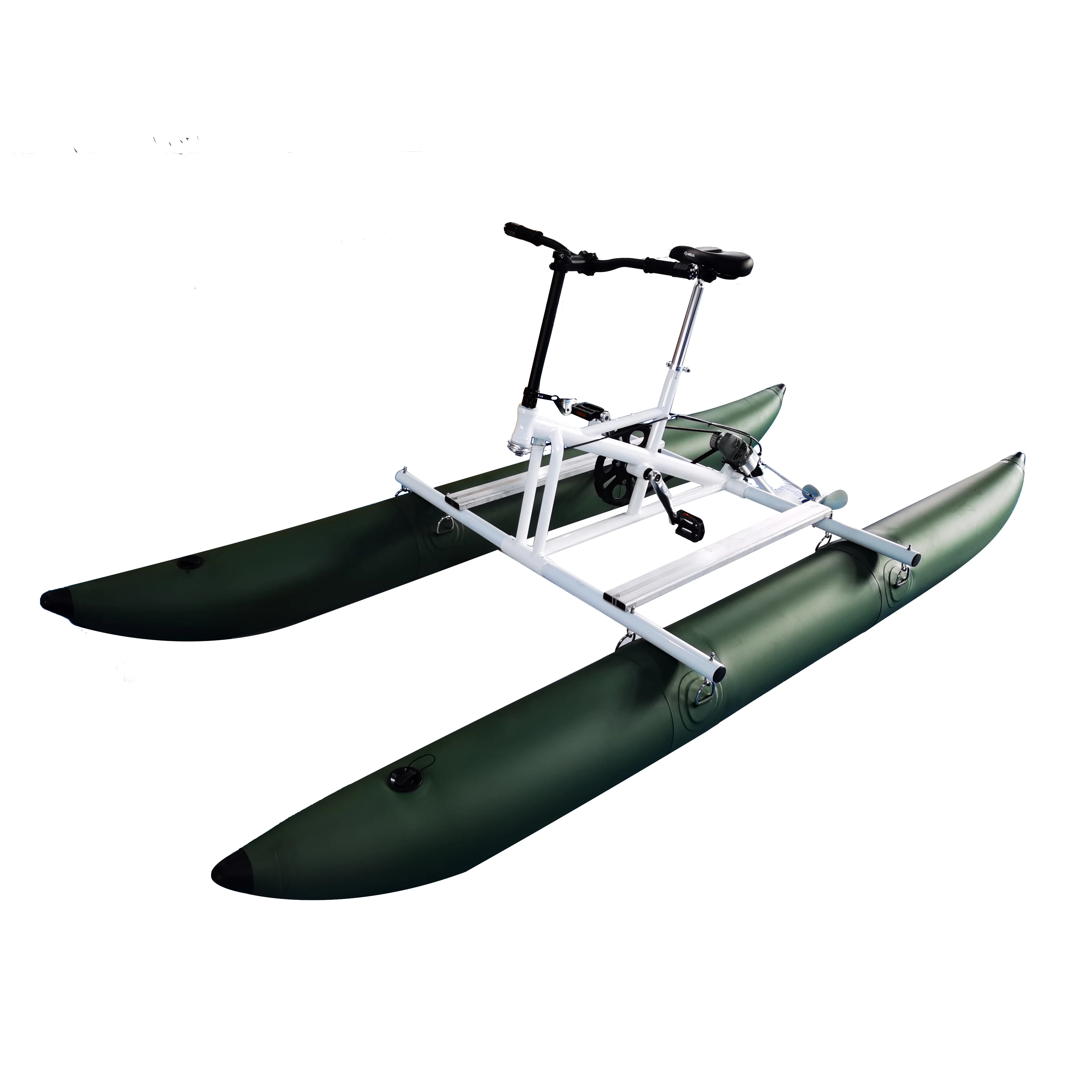 

Wholesale pedal boat inflatable folding pedal boat custom design water bike single seat double seater