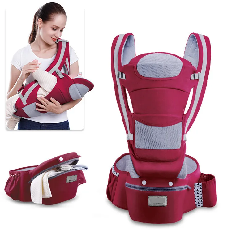 

wholesale comfortable positions ergonomic portable baby carrier breathable 6-in-1 baby hipseat, Blue,green,,pink,red etc