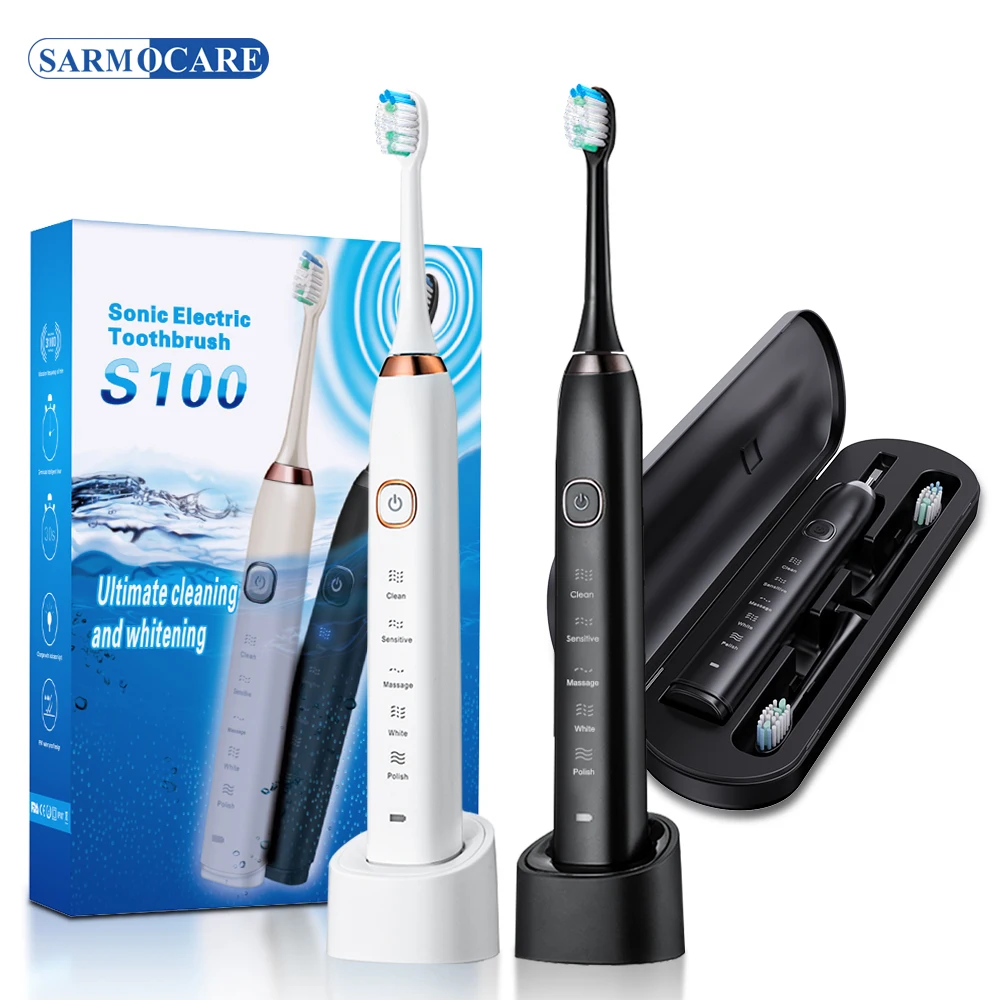 

Sarmocare New Electric Rechargeable Automatic Sonic Toothbrush Water flosser Electric Toothbrush for Teeth Whitening