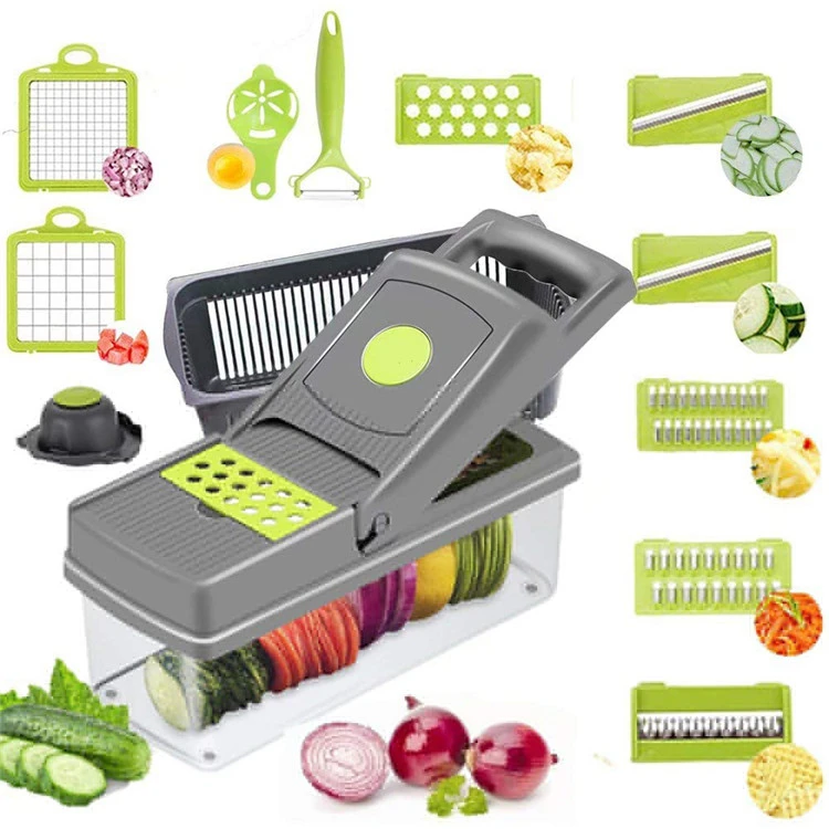 

NEWELL Manual Adjustable Mandoline Safe Chopper Safe Kitchen Gadgets Potato Multi-function Hand Press Vegetable Slicer For Kit