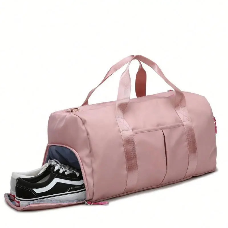 

Luxury Women Waterproof Outdoor Sports Gym Fitness Travel Bag With Shoe Compartment