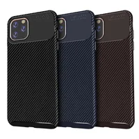 

Slim Fit Soft Carbon Fiber TPU Gel Back Cover Case for iPhone 11 Pro Max