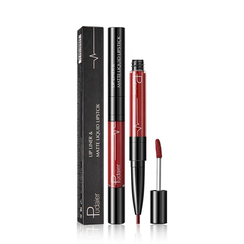 

Pudaier Double Ended Lip Liner Lipgloss Pencil Set Private Label Liquid Lipstick Kit Matte Lipliner Lip Gloss