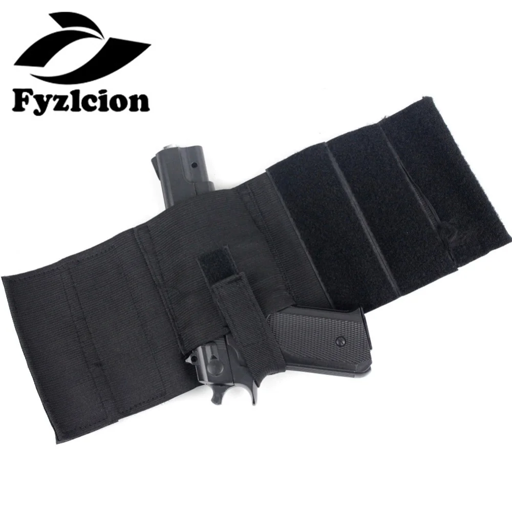 

Concealed Airsoft Pistol Gun Holster Universal Right-hand Handgun Waist Band Tactical Invisible Elastic Pistol Holster, Black