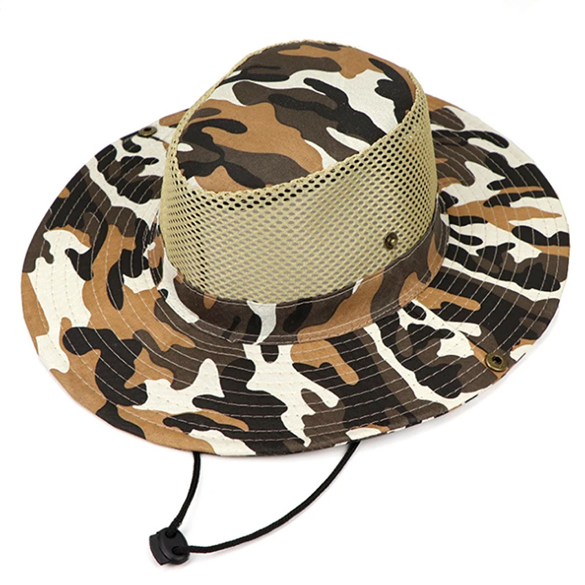 

Camouflage Tactical Cap Military Hat Army Caps Camo Men Outdoor Sports Sun Bucket Cap Fishing Hiking Hunting Hats