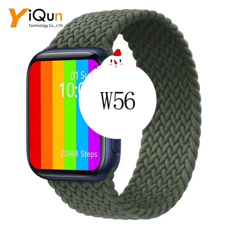 

Original IWO 13 smart watch w56 design 1.75hd ips watch6 IP68 wireless charger heart rate ECG smartwatch w56, Black sliver gold blue red