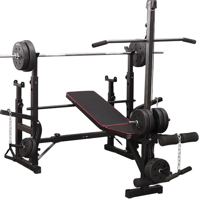 

Gym Fitness Equipment Multi-Function Barbell Weight Lifting Power Rack Adjustable Bench Strength Dumbbell Bench