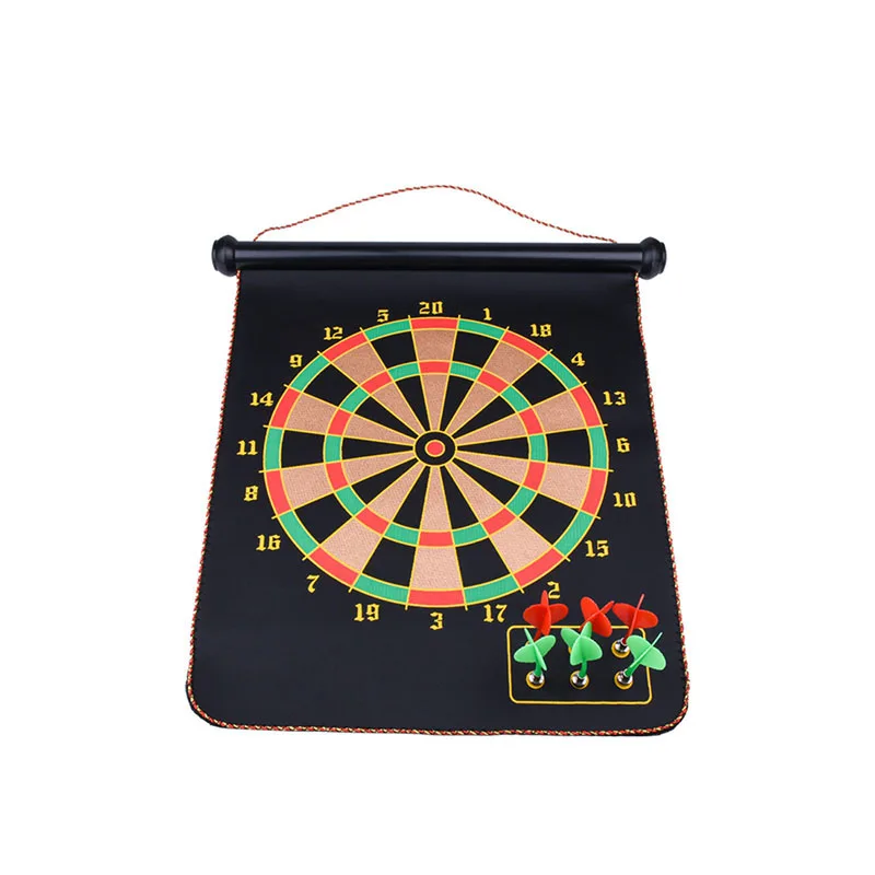 

Customized dart board professional magnetic target 12 inch double side dart board surround, Black