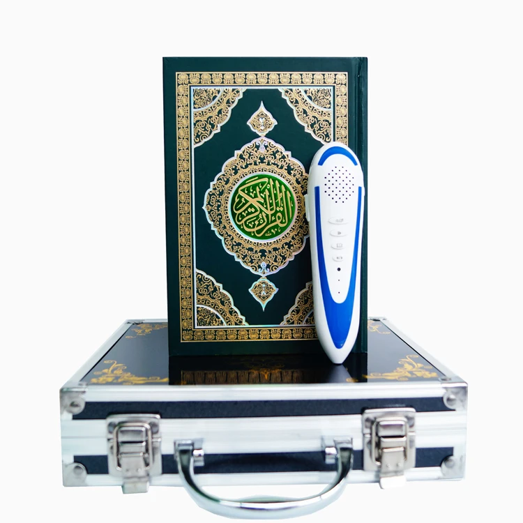 

hot sale aluminum box packaging 8GB Quran read pen, Blue / green