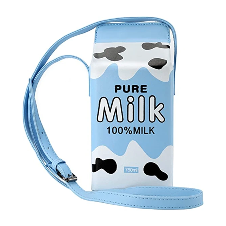 

Chocolate Milk Box Phone Wallet Cell Phone Case For Women Girls Leather Wallet Shoulder Crossbody Bags, Customized color