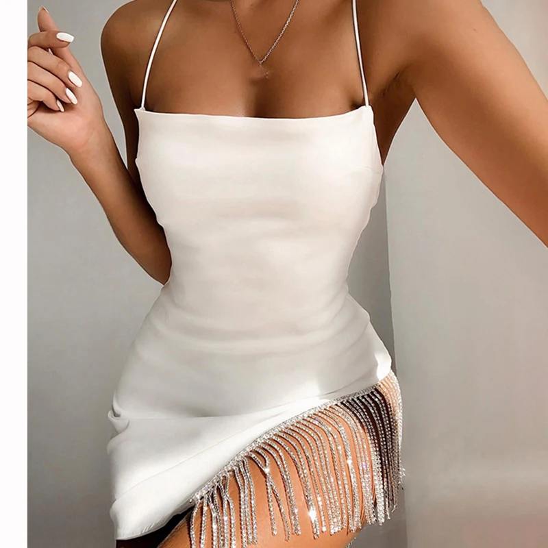 

FS2187A New style women sleeveless tassel dresses