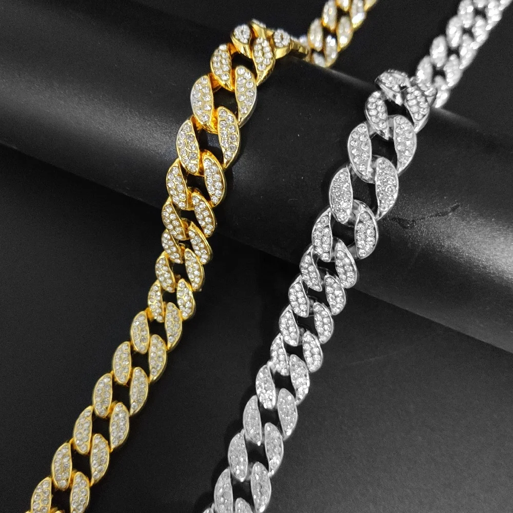 

Hip Hop Gold Miamo Cuban Link Chain Women Jewelry Alloy Necklace
