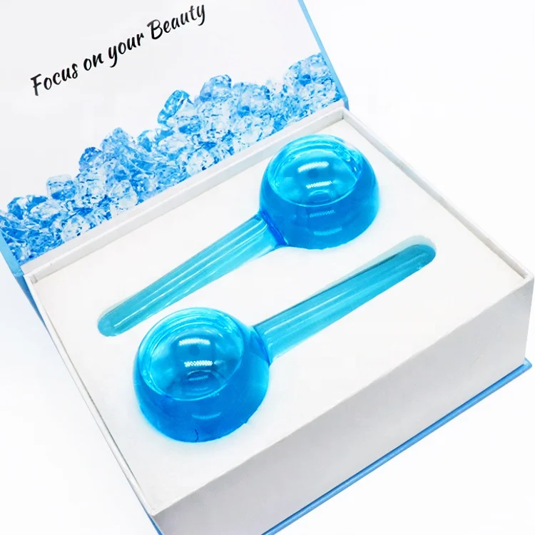 

Amazon Hot Selling OEM Free Design Private Label High Quality Cooling Facial Massage Ball Ice Globes, Blue