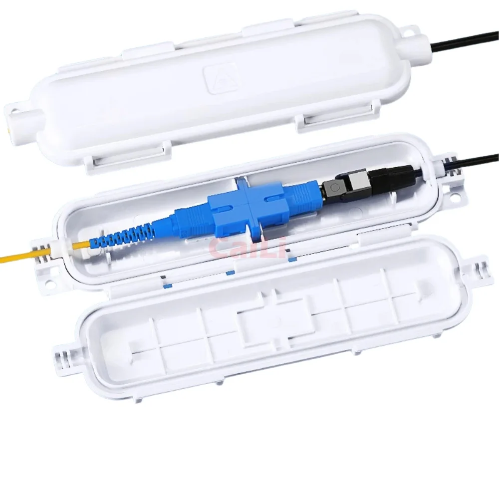 FTTH Drop Optical Fiber Protection Box FTTH Drop Cable Rotation Heat Shrink Tubing to Protect Splice Tray Waterproof
