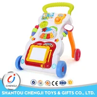 

High quality plastic pushing baby trolley walker with music