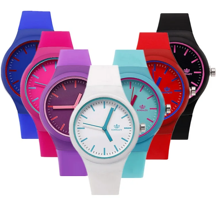 

Fashion Sport Watches Jelly Color Silicone Women Casual Ladies Quartz Wristwatch, Multiple colours