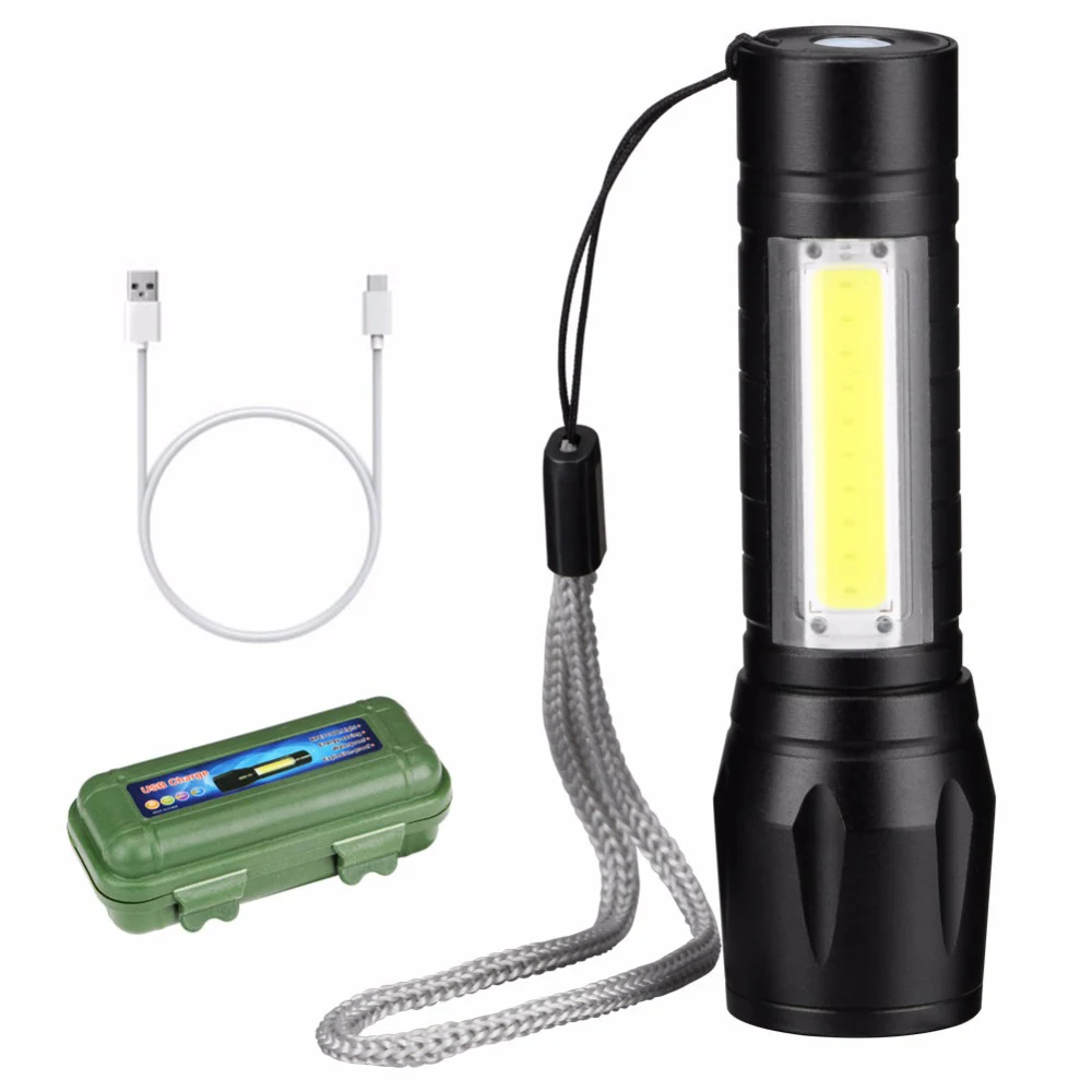 

HLM Portable Rechargeable 3W Mini Handheld LED Flashlight for Biking Camping