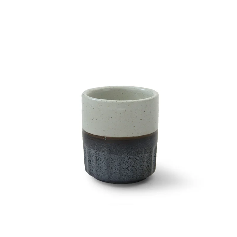 

White black Japanese Style ceramic coffee cup for Personalized Restaurant hand made 150ml