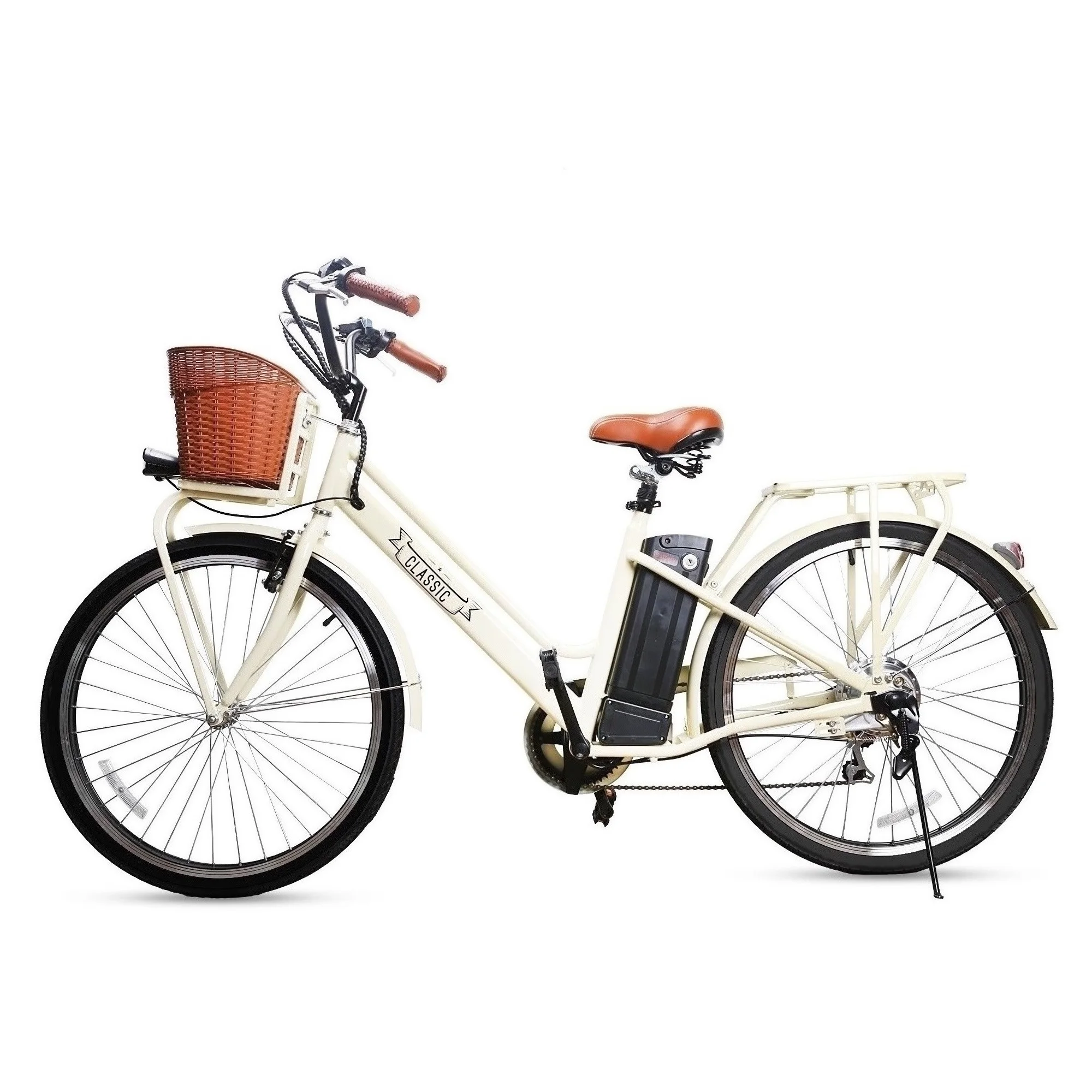 

US Warehouse shipping!High quality electric city bike electric road bike electric hybrid bike, White