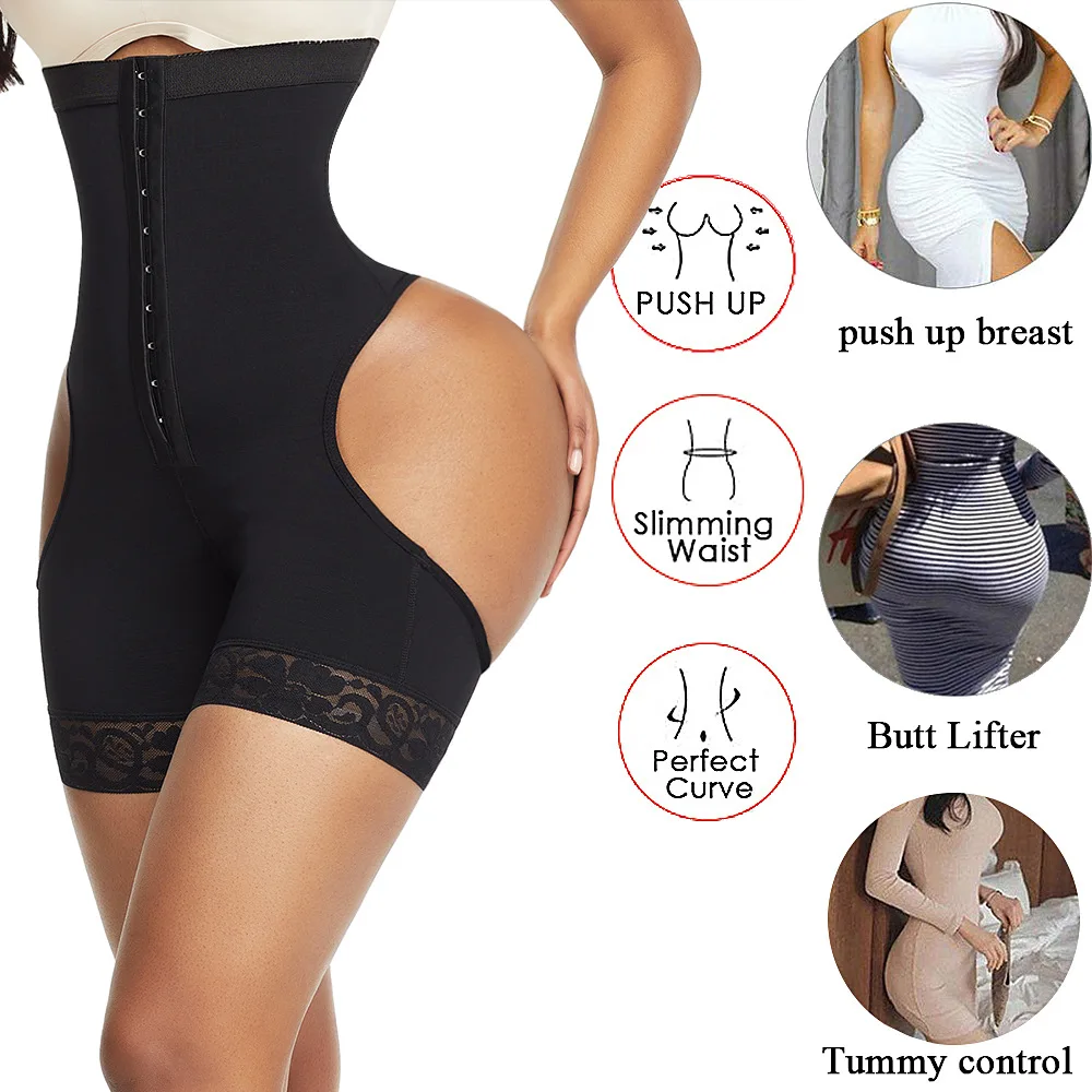 

New Design Compression Elasticity Soft Women Fat Belly Control High Waist Seamless Butt Lifter Shapewear