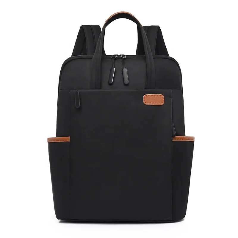 

JXB001 Oxford cloth outdoor travel bag student computer bag casual Laptop unisex backpack, Black