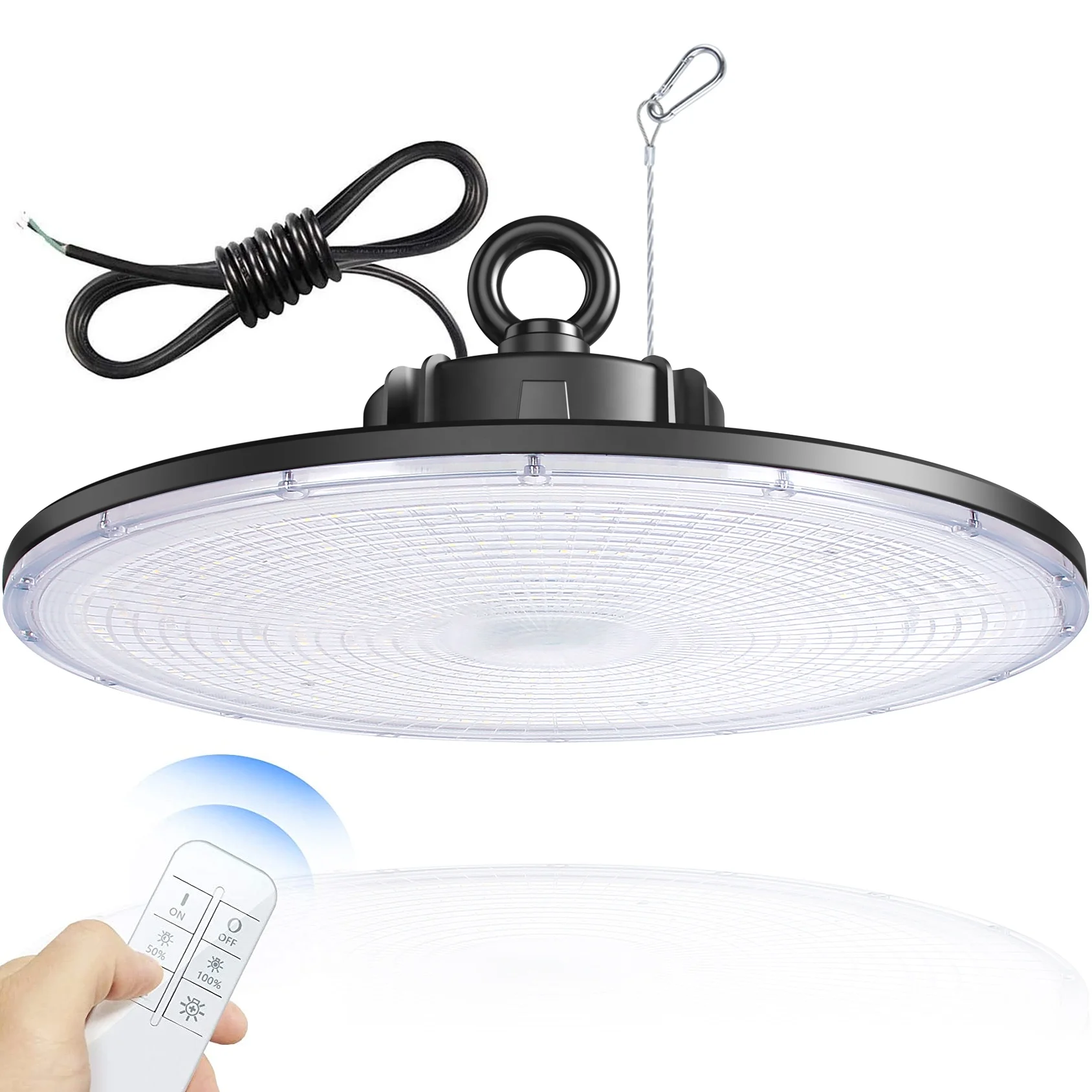 

China factory 800W MH HID Replacement wireless remote control Supermarket 240w 200w 150w UFO light LED high bay fixture