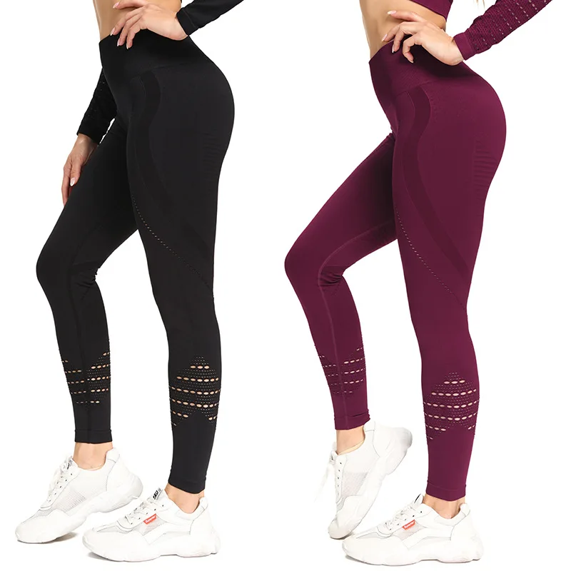 

Gym leggings for women High waist tight seamless women hip lift tight pants breathable fast dry running fitness pants Yoga Pants