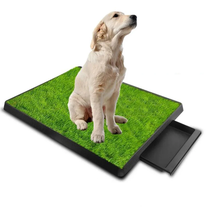 

Pet Toilet Dog Litter Box Pad Potty 3 Layer Dog Training Synthetic Grass Mesh Tray Indoor Outdoor Use Dog Toilet