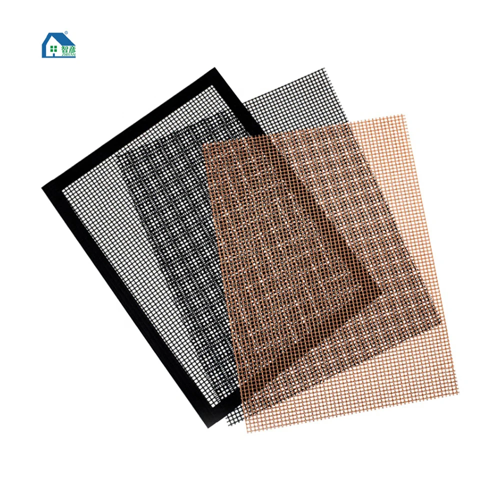 

Amazon Hot Sale Non-stick Barbecue Grill Mesh Mat  Barbecue Mesh Mat Sheet Line Bbq Tool for Grilling Baking, Black, brown