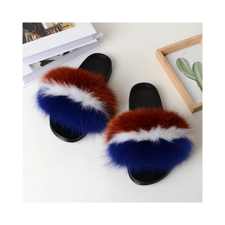 

Best Standard Quantity Discounts Fur Slippers Women Fox Fur Slippers, Customized color