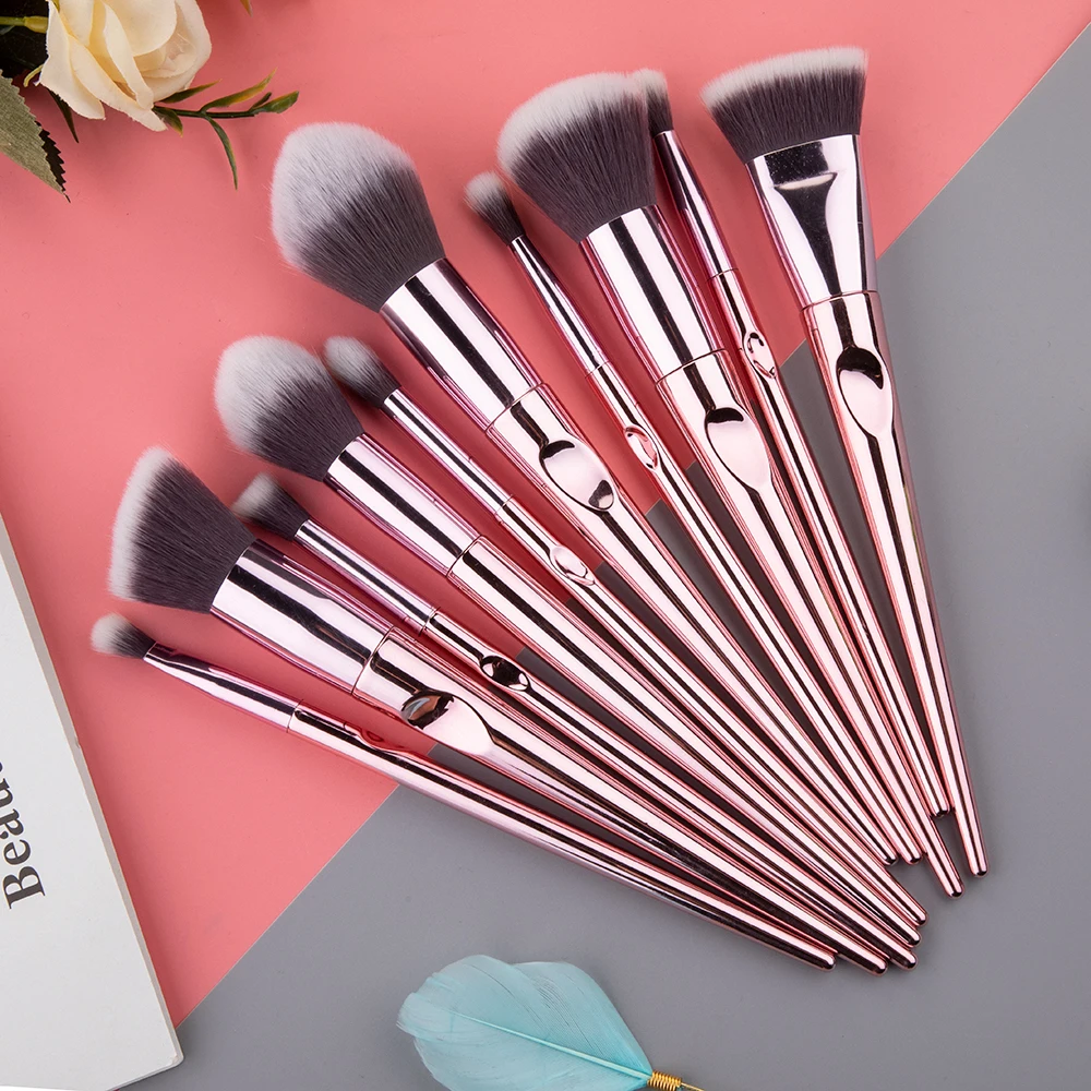 

Private Label 10pcs James Charles Makeup Brushes Glitter Cosmetics Brush Make up Brush Set Free Sample