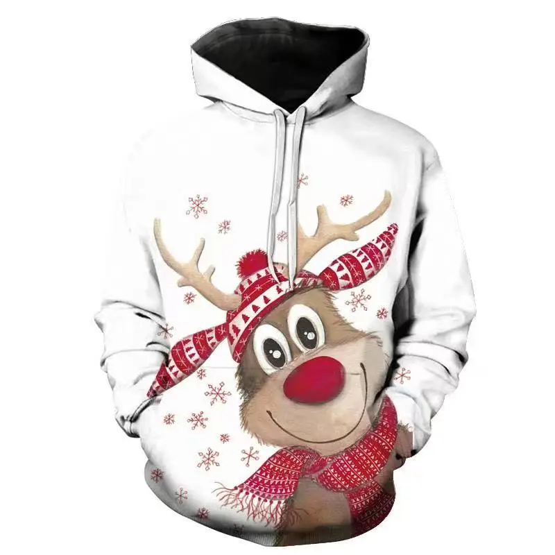

Wholesale Comfort Loose Casual All Over Print Hoodie Custom Polyester Anime Christmas Hoodies For Sublimation Unisex, Custom colors