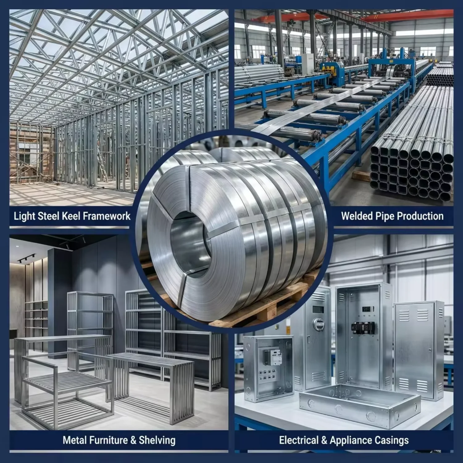 DX51D 0.6mm 0.8mm Thickness Galvanized Steel Strips Sgcc Price Per Ton