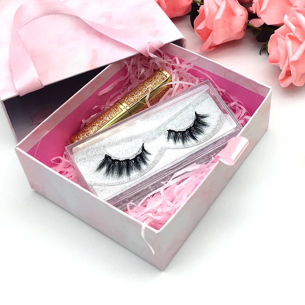 

Korean Custom Natural Super Soft Cotton Band 3D Full Faux Strip Mink Eyelashes