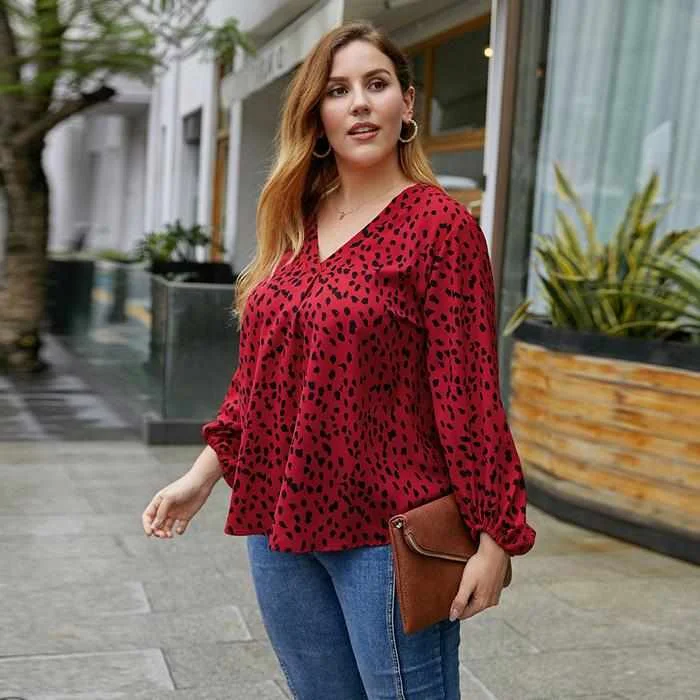 

Mzl's Love New Fashion Women's V-neck Chiffon Top Forgiving Top