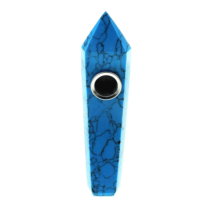 

New arrival crystal pipe bule turquoise quartz pipe, Colorful