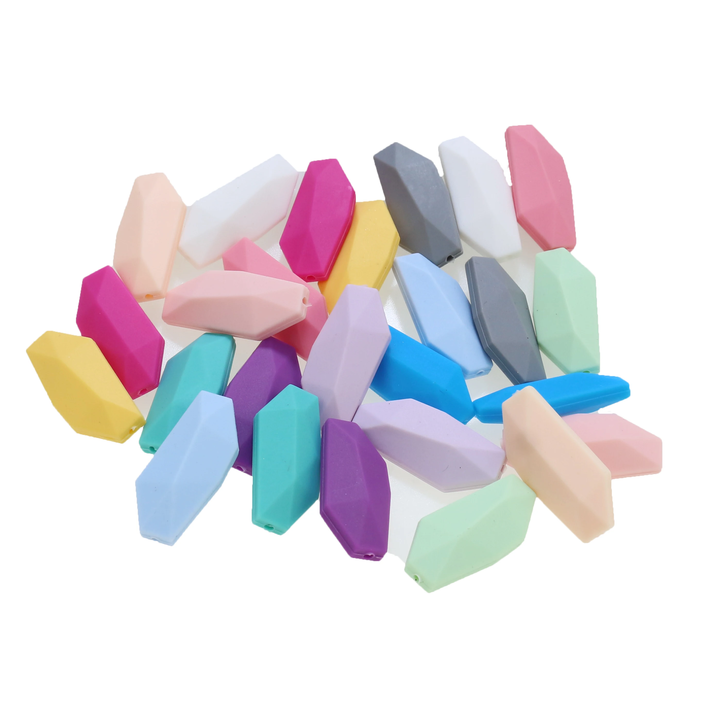 

wholesales Food Grade BPA FREE Silicone wooden bracelets jewelry making stone Beads