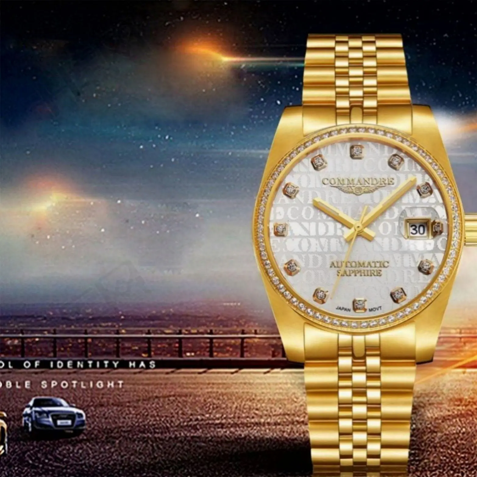 

Luxury Driver Watch Men Robotic For Jewetly Set Watches Solar Powered Customizable Custom Logo