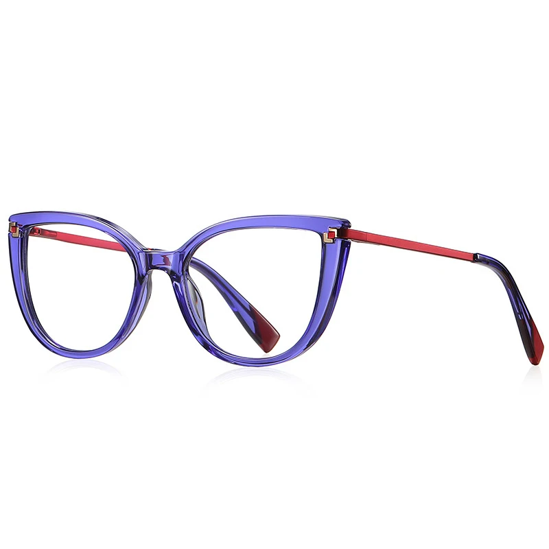 

Women 2023 Retro Cheap Cat Eye Tr90 Men Glasses Plastic Eyeglass Frames Two Tone Blue Light Glasses For Men