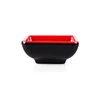 China Factory Dia 2.9" x H 1.2" Inch 3 Ounce Melamine Sauce Dipping Bowls Sauce Dishes Set of 336 pc Tetragon Red & Black