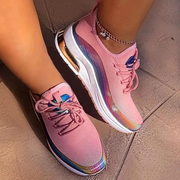 

New arrival 2020 breathable mesh canvas fashion casual sneakers ladies shoes women sports shoes