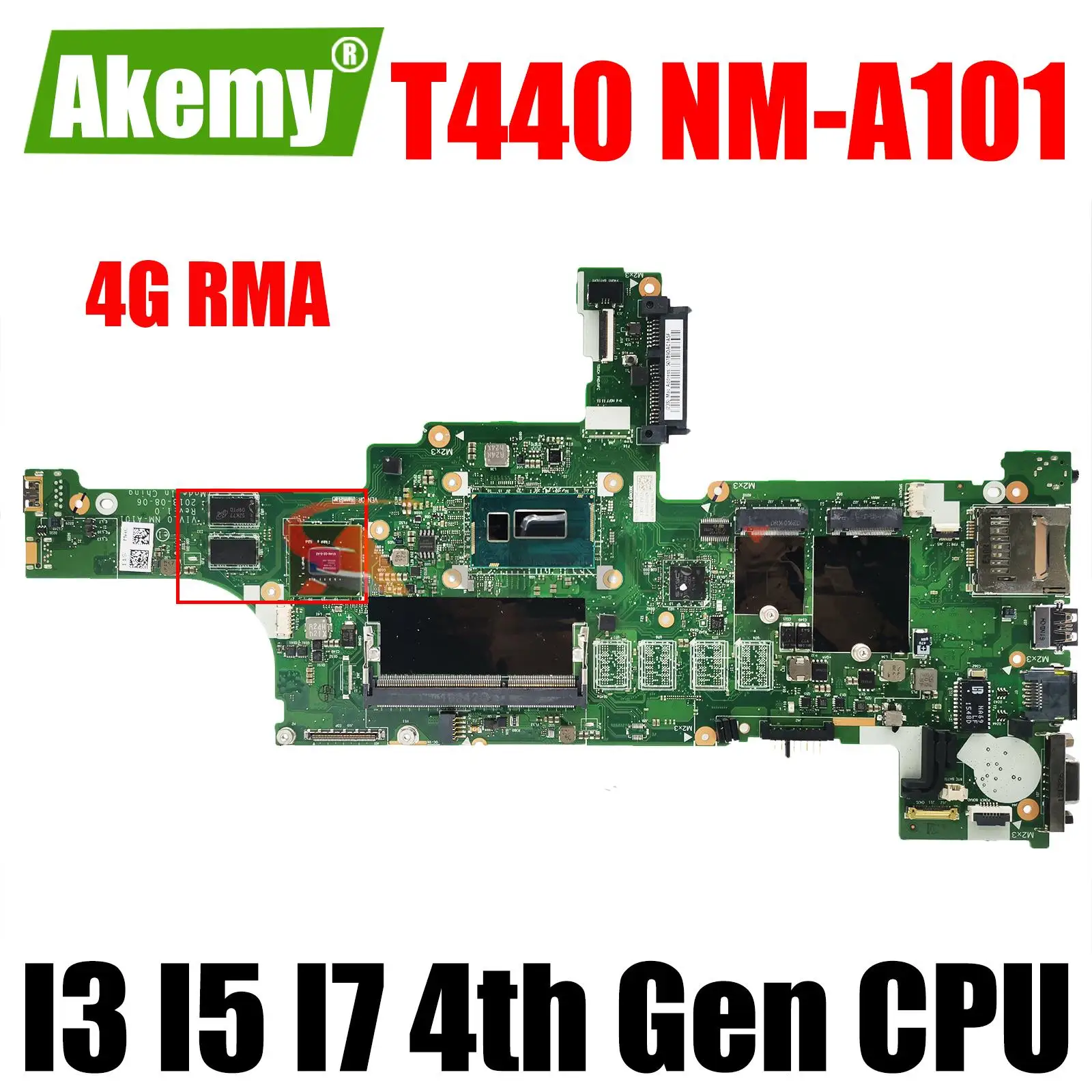 

FOR Lenovo Thinkpad T440 Notebook Motherboard.NM-A101 Motherboard .With I3/i5/I7 4th gen CPU.4G RAM.GT720M GPU.100% Test Work