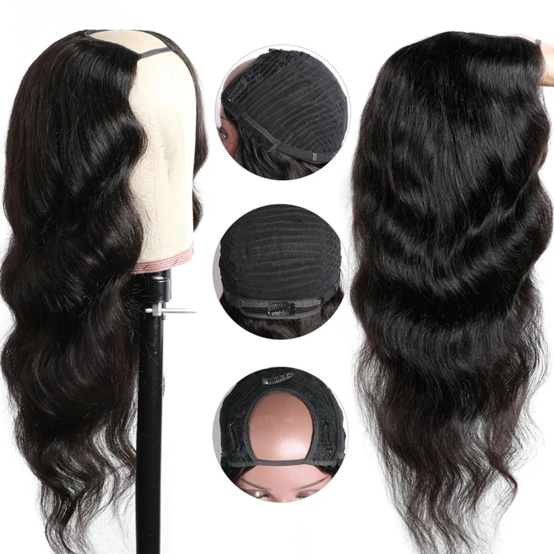 

150% 180% Density 100% Virgin Human Hair For Black Women,Wholesale Brazilian Virgin Hair13*4 13*6 U Part Wigs