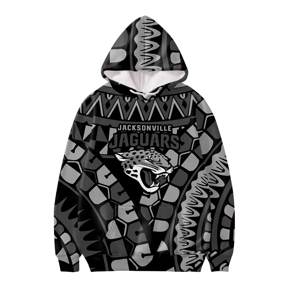 

2021 Autumn Jacksonville jaguars jersey Men's Sweatshirt Hipster Gym Long Sleeve Drawstring Hooded Jacquard Pullover Hoodies