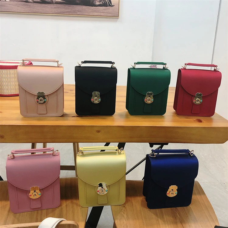 

Fashion Ladies Chain Shoulder Phone Bag PVC Wallet Handbag Jelly Wallet and Handbag, Black, rose gold, wine red, green, blue, champagne gold, pink